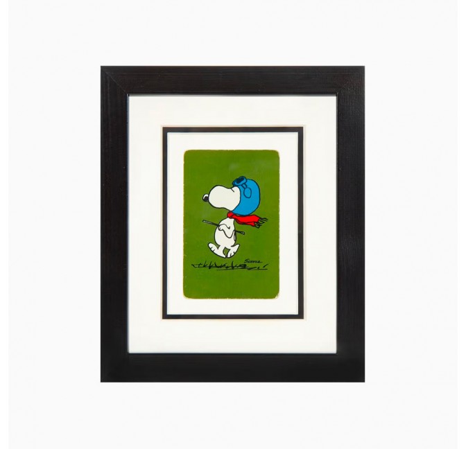 Snoopy pilot vintage framed playing card - Vintage Playing Cards