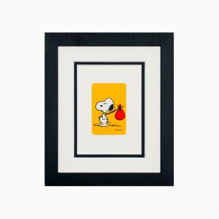 Snoopy travelling rugby vintage framed playing card - Vintage Playing Cards