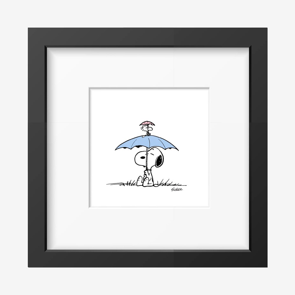 Framed print Snoopy Umbrella - Magpie