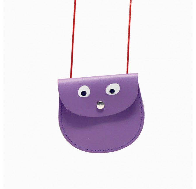 Googly eyes mini purse - purple - Ark Colour Design