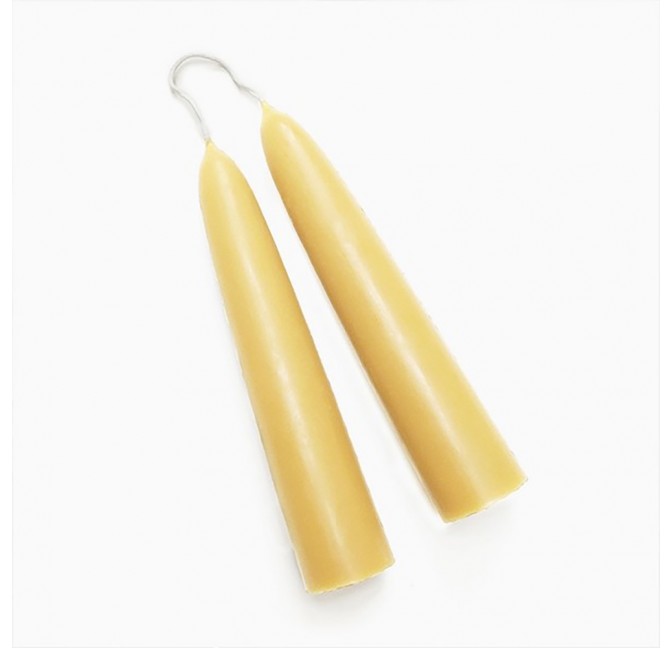 Set of 2 English beeswax stubby candles - Moorland Candles