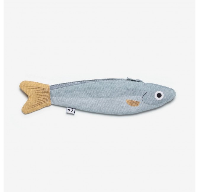 Mini trousse zippée anchois bleu - Don Fisher