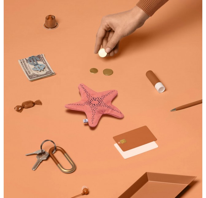 Mini zipped case pink starfish - Don Fisher