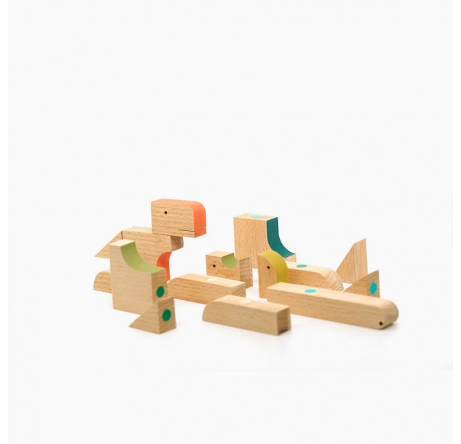 Wooden magnetic T-Rex toy