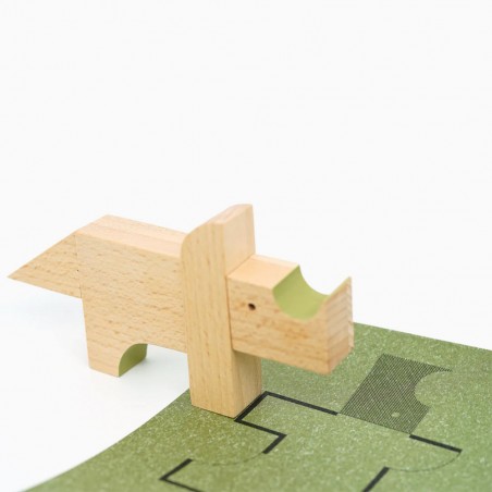 Wooden magnetic Triceratops toy - Esnaf Toys
