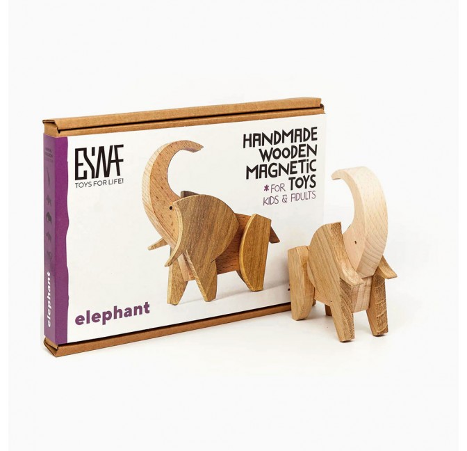 Eléphant - Jouet aimanté en bois