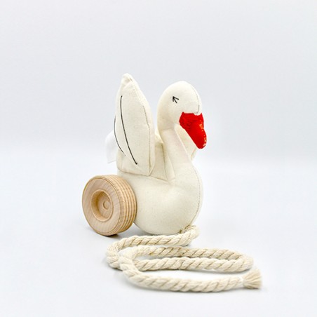 Baby swan pull toy