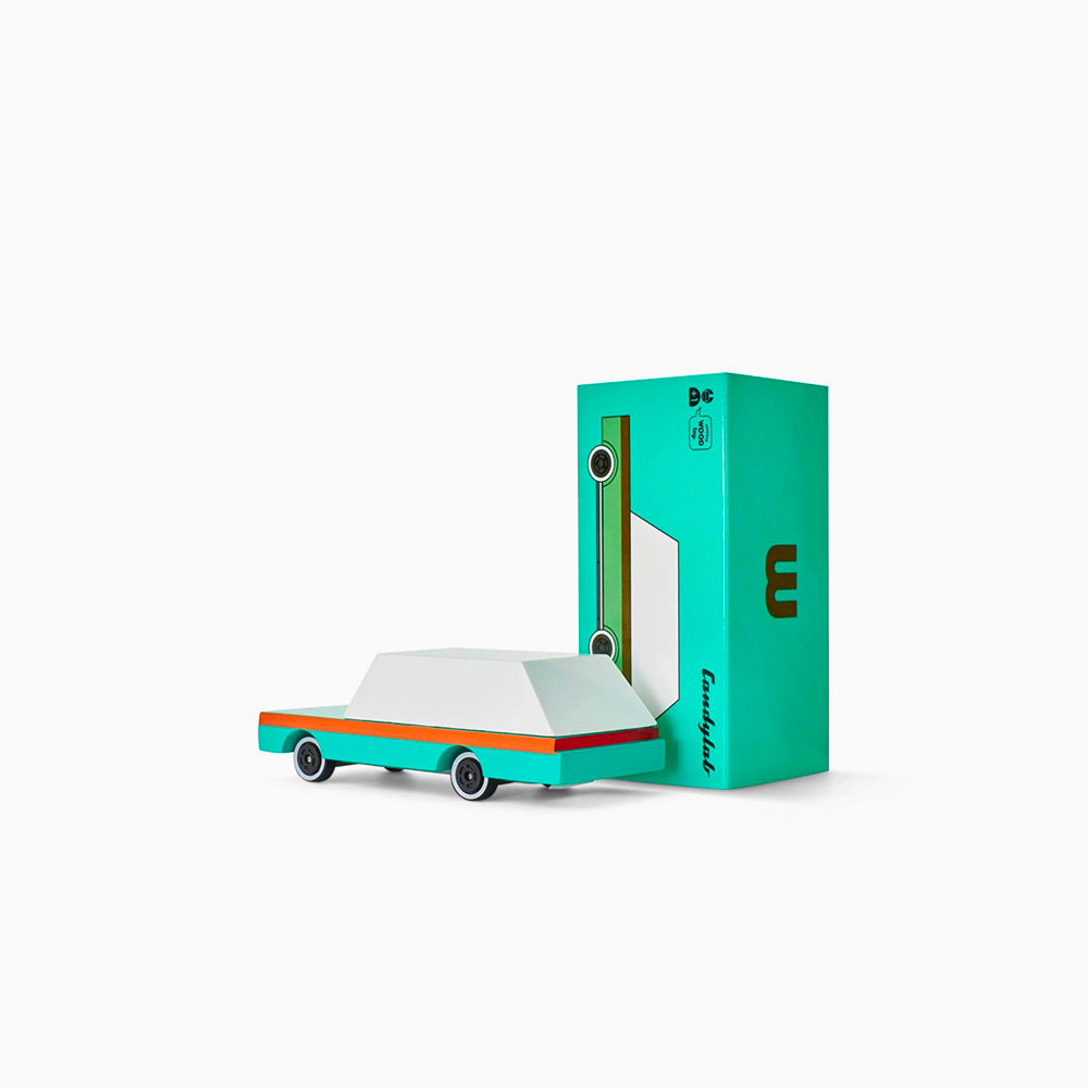 Voiture Teal Wagon en bois par Candylab Toys