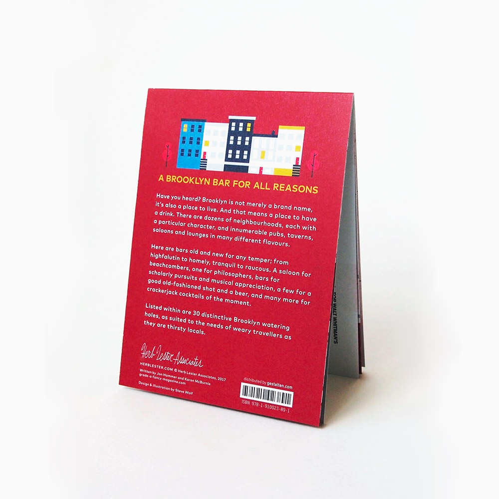 Guide touristique/plan Brooklyn Bar par Herb Lester Associates