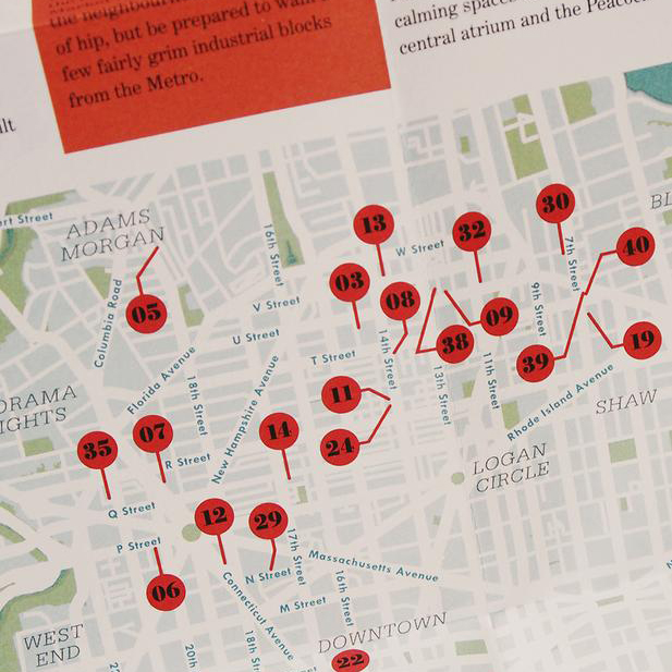 Guide touristique/plan Washington DC par Herb Lester Associates