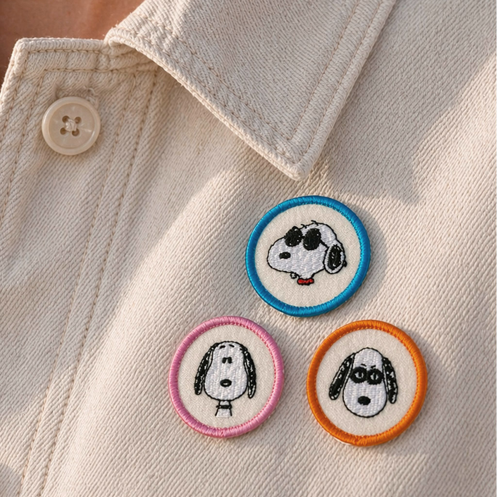 Snoopy Joe Cool Embroidered Patch – 4 cm - Titlee x Peanuts