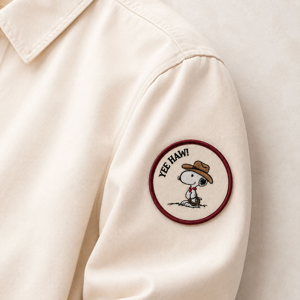 Écusson brodé Snoopy Yee Haw! – 7,5 cm - Titlee x Peanuts