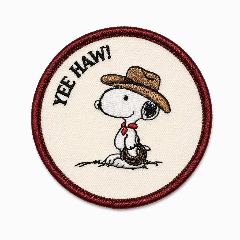 Écusson brodé Snoopy Yee Haw! – 7,5 cm - Titlee x Peanuts