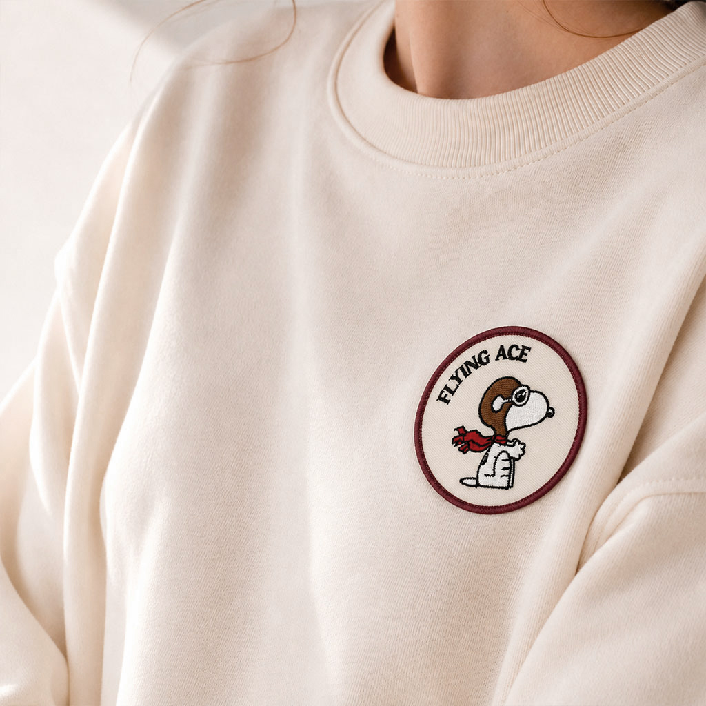 Écusson brodé Snoopy Flying Ace – 7,5 cm