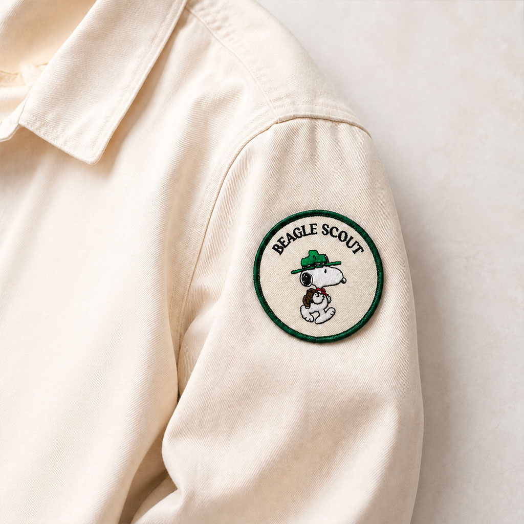 Écusson brodé Snoopy Beagle Scout – 7,5 cm - Titlee x Peanuts