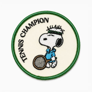 Écusson brodé Snoopy Tennis Champion – 7,5 cm