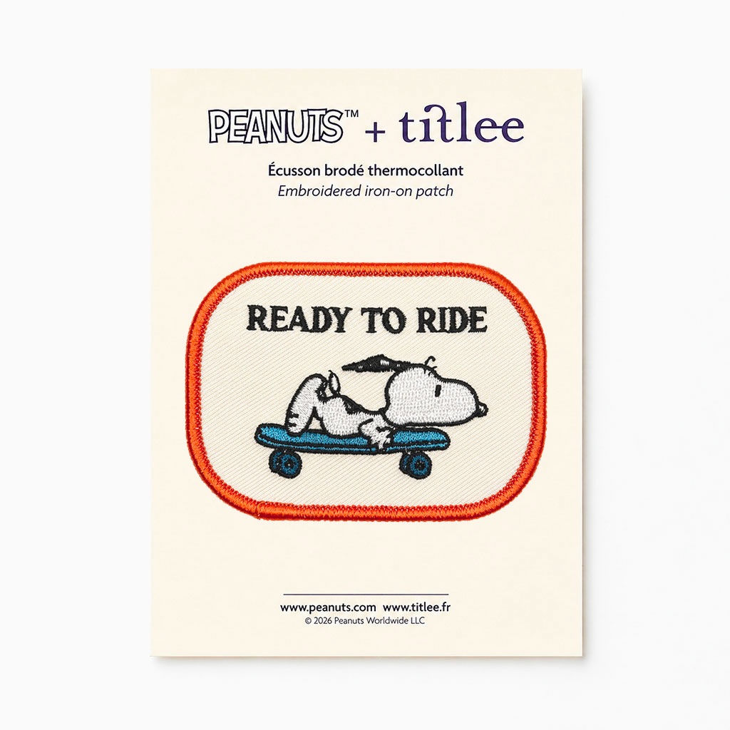 Ecusson brodé Snoopy Ready to ride - Titlee x Peanuts
