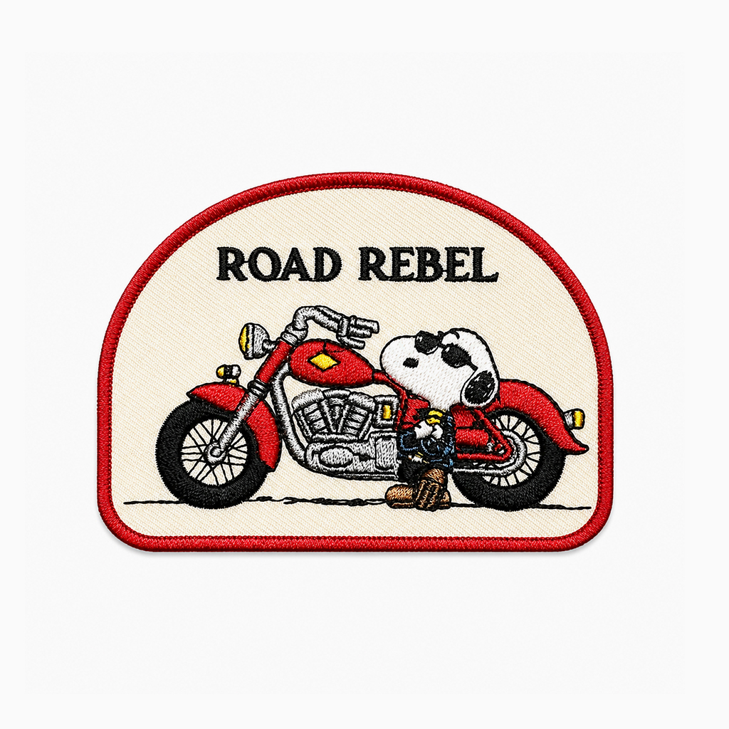 Snoopy Road Rebel embroidered patch