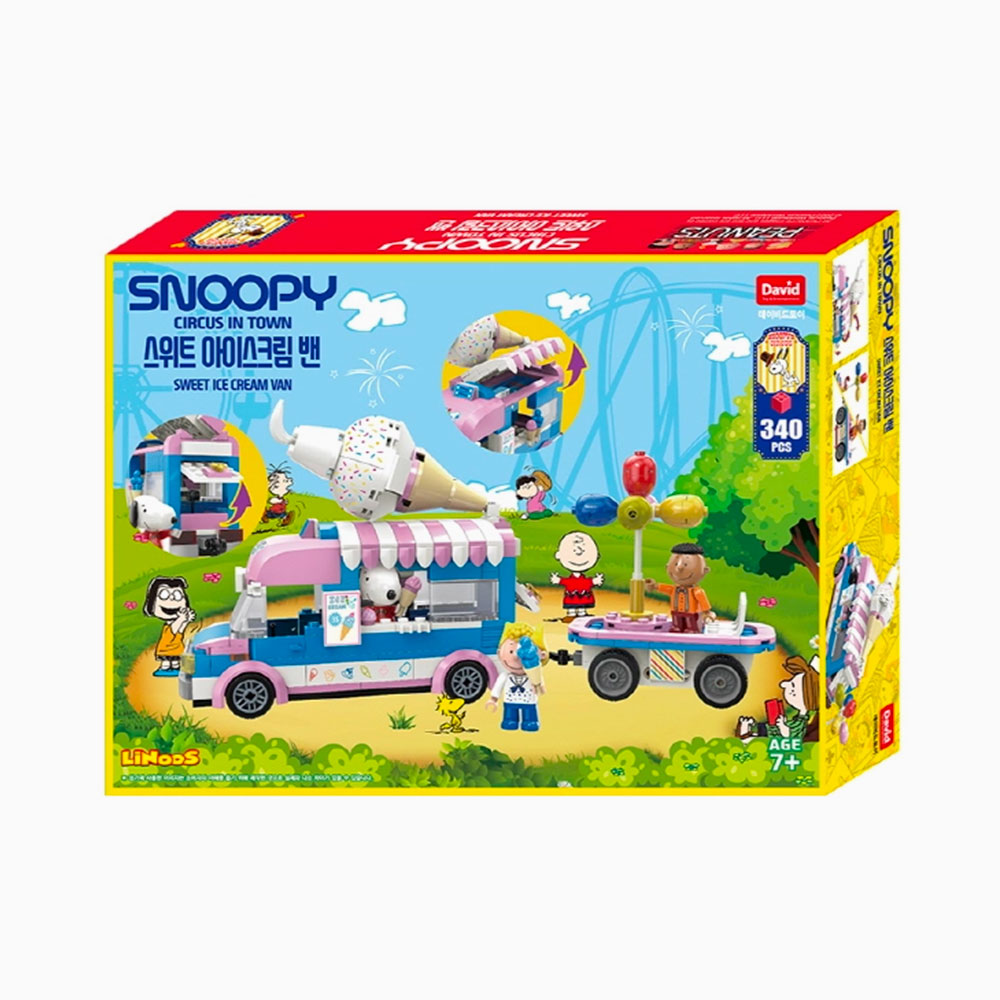 Set de construction Snoopy – Camion de glaces – K-Wonderland