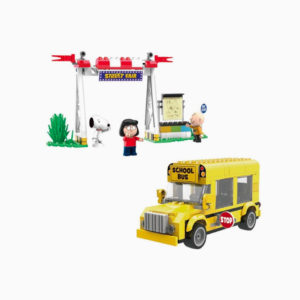 Set de construction Snoopy Street Fair – Bus scolaire – K-Wonderland