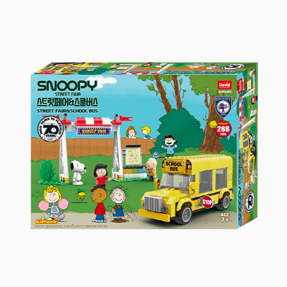 Set de construction Snoopy Street Fair – Bus scolaire – K-Wonderland