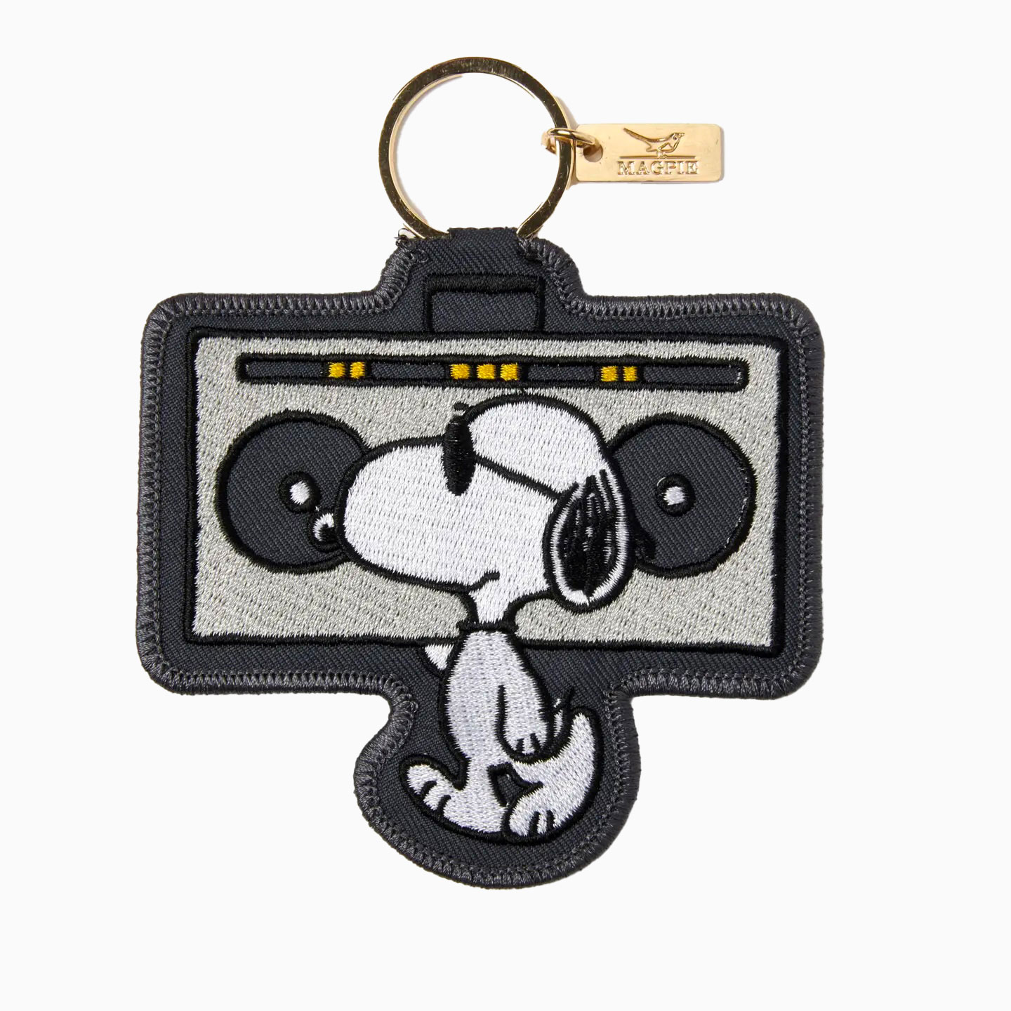 Grand porte-clés ou bijou de sac Snoopy Boombox par Magpie