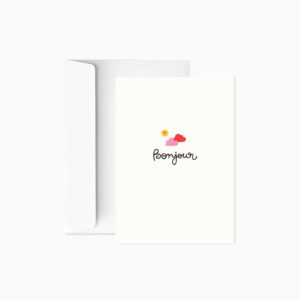 Carte postale "Bonjour" par Oyeah Studio