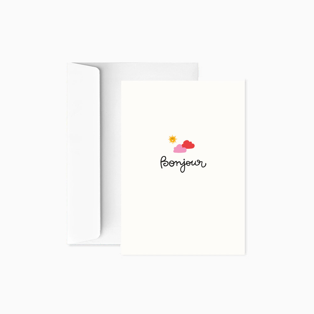 Carte postale "Bonjour" par Oyeah Studio