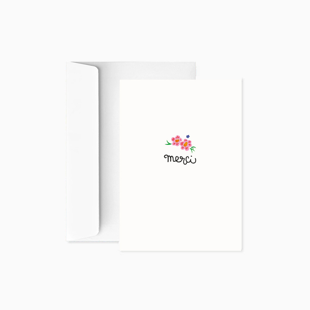 Carte postale "Merci" par Oyeah Studio