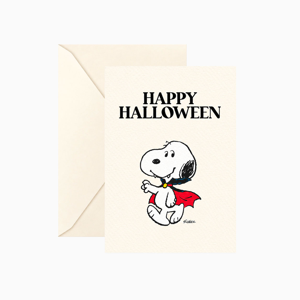 Carte double Snoopy "Happy halloween" avec enveloppe Titlee x Peanuts