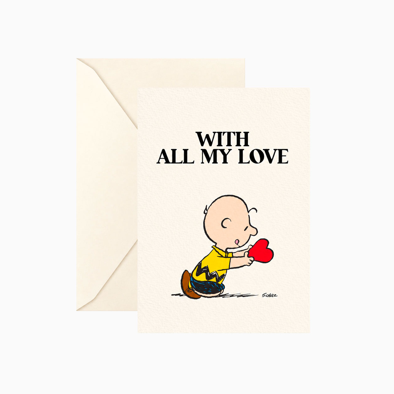Snoopy double card "With all my love" with envelope Titlee x Peanuts
