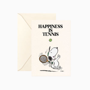 Carte double Snoopy "Tennis" avec enveloppe Titlee x Peanuts
