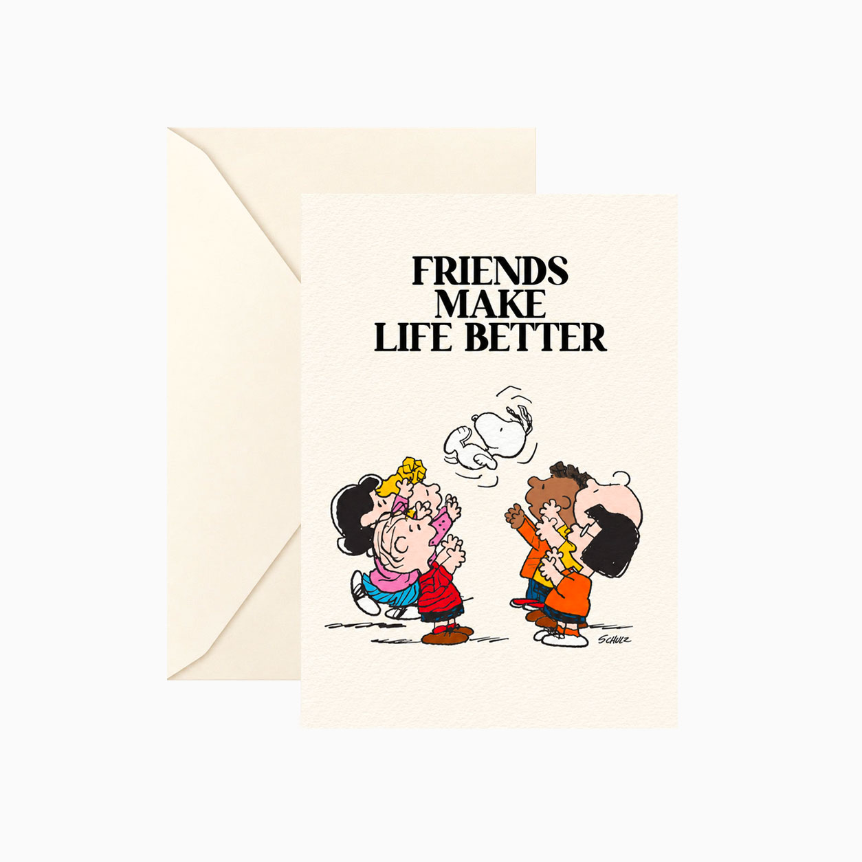 Snoopy "Friends" double card with envelope Titlee x Peanuts
