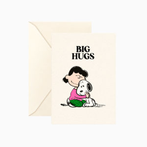 Carte double Snoopy « Big Hugs » avec enveloppe Titlee x Peanuts