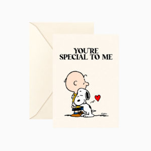 Carte double Snoopy "You're special to me" avec enveloppe Titlee x Peanuts