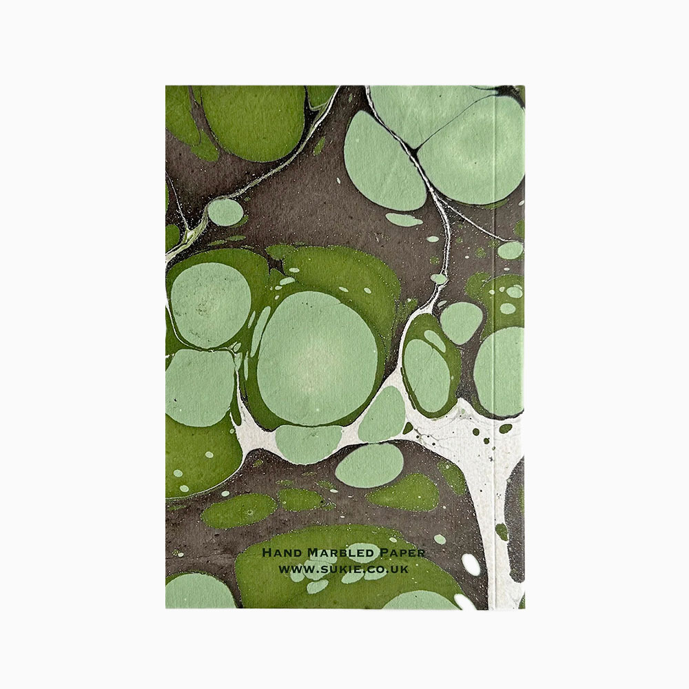 Carnet marbré vert par Sukie