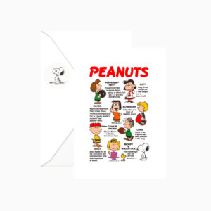 Carte double Snoopy Persistence 1 avec enveloppe et sticker