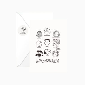 Carte double Snoopy Persistence 2 avec enveloppe et sticker