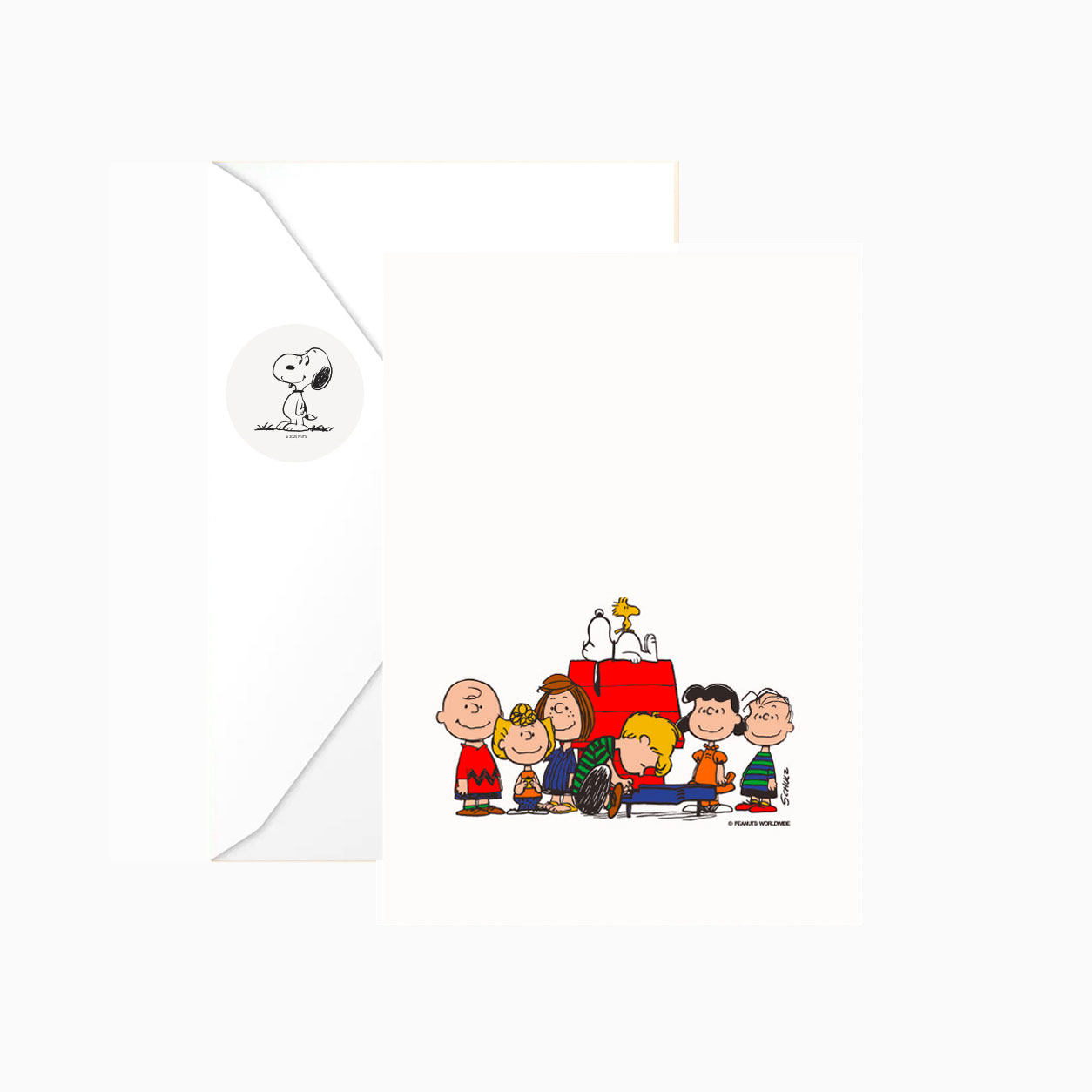 Carte double Snoopy Persistence 3 avec enveloppe et sticker - Titlee x Peanuts