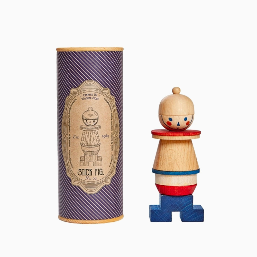 Figurine en bois à empiler n°02 fabriqué en Pologne par Wooden Story