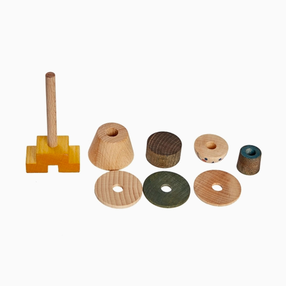 Wooden stacking figure No. 03, made in Poland by Wooden Story