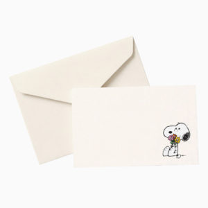 Mini carte Snoopy Flowers avec mini-enveloppe