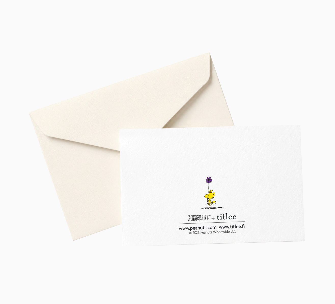Mini carte Snoopy Flowers avec mini-enveloppe