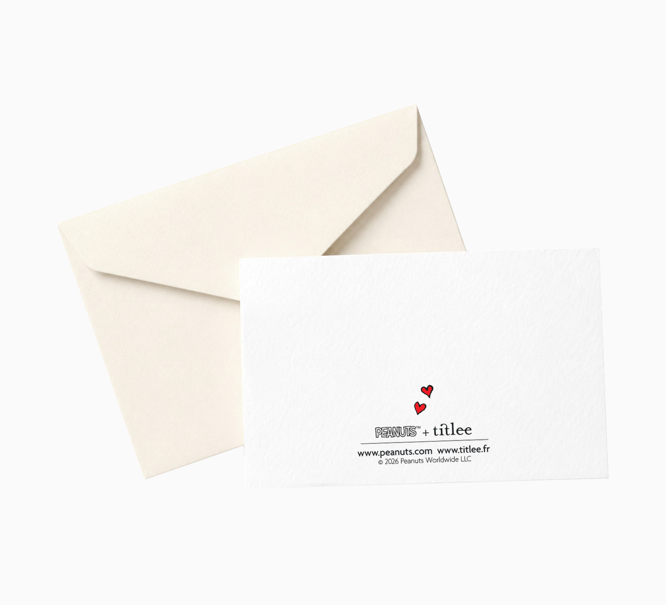 Mini carte Snoopy Hug avec mini-enveloppe