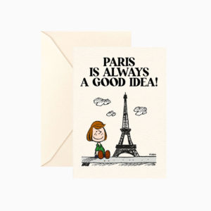 Carte double Snoopy « Paris is always a good idea! » avec enveloppe