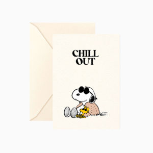 Carte double Snoopy « Chill out» avec enveloppe