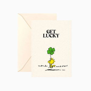 Carte double Snoopy « Get lucky » avec enveloppe