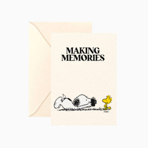 Carte double Snoopy « Making memories » avec enveloppe