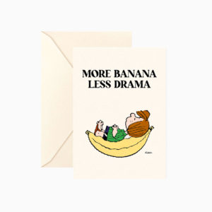 Carte double Snoopy "More Banana" avec enveloppe