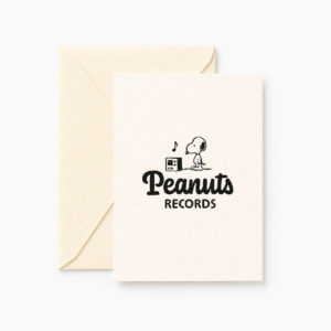Carte double Snoopy « Peanuts Record 1 » avec enveloppe